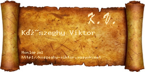 Kőszeghy Viktor névjegykártya